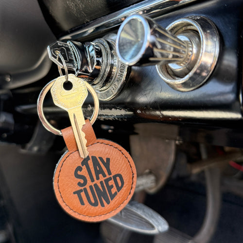 Stay Tuned Leather Keychains